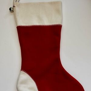 Red and White Christmas Stocking with Bell